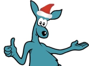 Rufuß mit Nikolausmütze